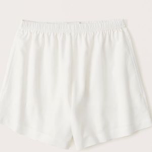 Abercrombie Cupro Pull-On White Shorts